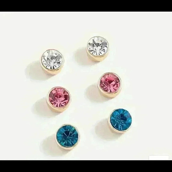 J Crew Colorful Crystal Earrings - Picture 3 of 3